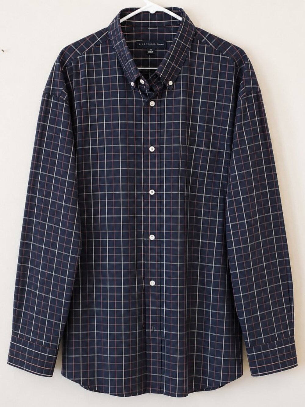 Siegfried Plaid Long Sleeve Button Down Plus Size Shirt SZ 3X